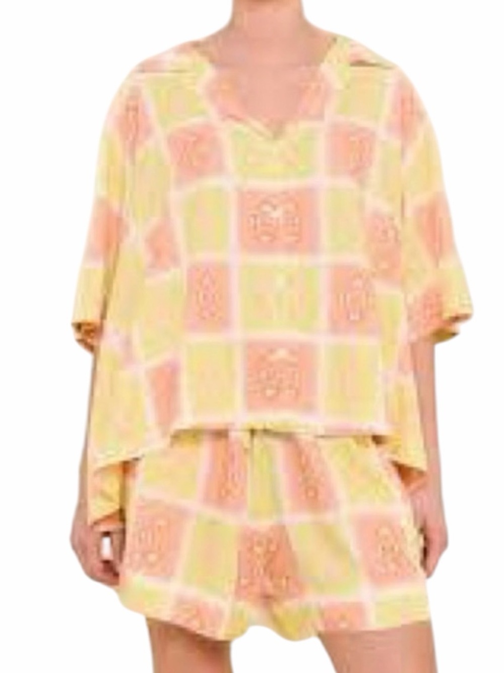 Piyama Short Sleeve Ikat Gelato Short Lounge Set XS